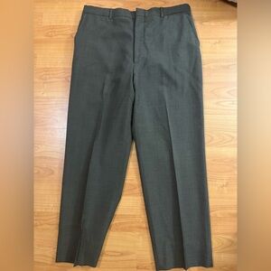 Lands End Vintage Mens brown dress pants wool blend size 37 regular EUC